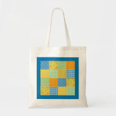 Tote Bag Daffodiles Faux-Patchwork de style campagnard (Devant)