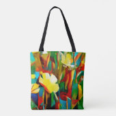 Tote Bag Daffodils. Abstract floral composition in a cubist (Dos)