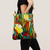 Tote Bag Daffodils. Abstract floral composition in a cubist (De près)