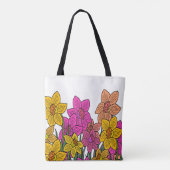 Tote Bag Daffodils colorés Fleurs Design (Dos)