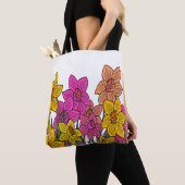 Tote Bag Daffodils colorés Fleurs Design (De près)