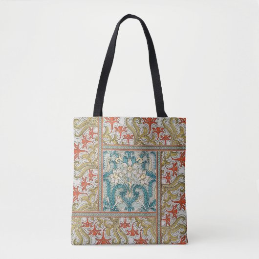 Tote Bag Daffodique chintz papier peint à fleurs Art nouvea (Devant)