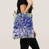 Tote Bag Dahlia Bleu Rare (De près)
