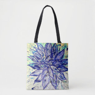 Tote Bag Dahlia Bleu Rare