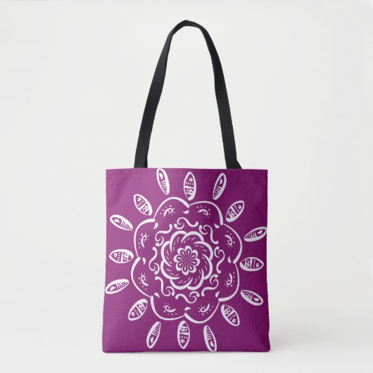 Tote Bag Dahlia Mandala (Devant)