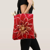 Tote Bag Dahlia Rouge Éclatant (De près)