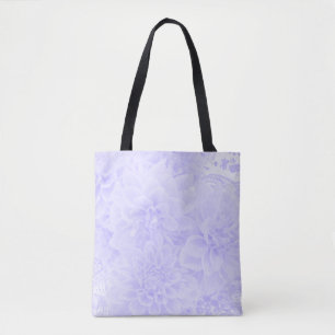 Tote Bag Dahlias En Bleu