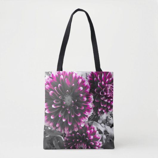 Tote Bag Dahlias Georgine fourre-tout (Devant)