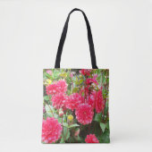 Tote Bag Dahlias roses profonds (Devant)