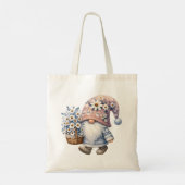 Tote Bag Daisy Flowers Springtime Gnome Gift Her (Dos)