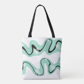 Tote Bag Daisy Groove en vert, noir et blanc (Dos)