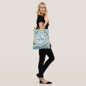Tote Bag Daisy Jaune Monogramme  (Sur le modèle)