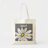 Tote Bag Daisy tendance avec gris et jaune (Devant)
