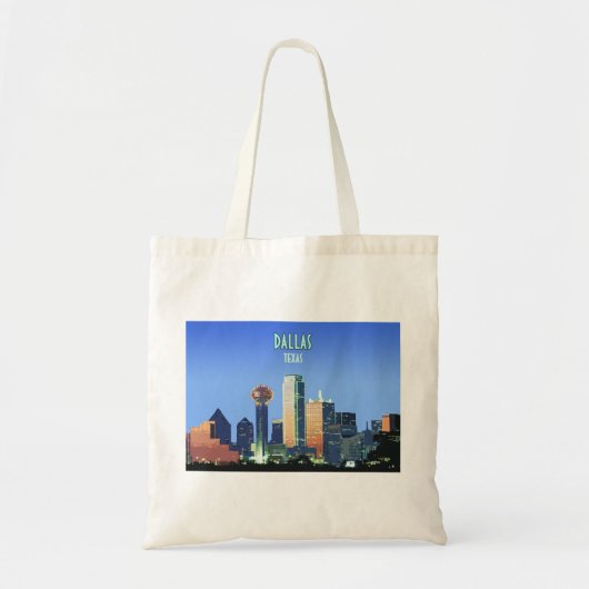 Tote Bag Dallas Downtown Texas Vintage (Devant)