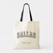 Tote Bag Dallas Mariage Texas Bienvenue (Dos)
