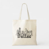 Tote Bag Dallas Skyline Art Design Dallas Skyline Design (Dos)