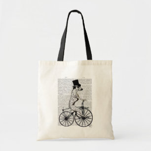 Tote Bag Dalmate sur la bicyclette