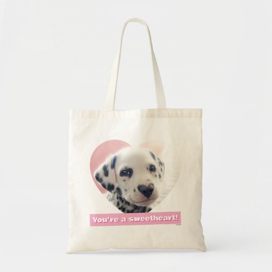 Tote Bag Dalmatian Heart Nose (Devant)