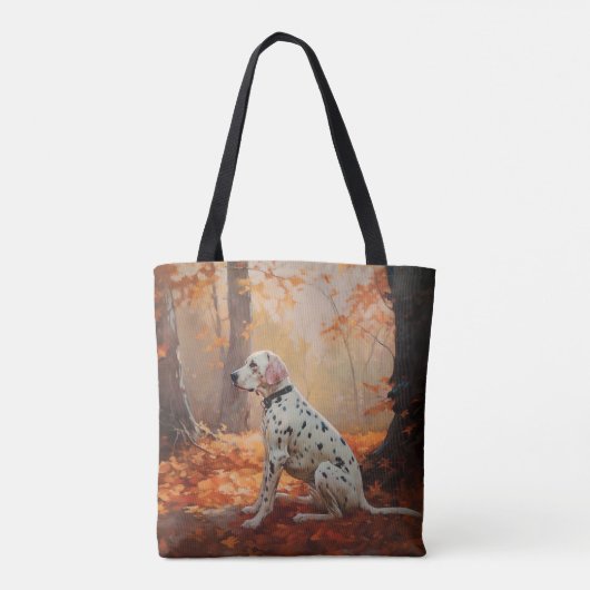 Tote Bag Dalmatien en automne Feuilles automne Inspirer (Dos)