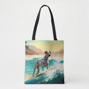 Tote Bag Dalmation Plage Surf Peinture