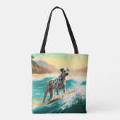 Tote Bag Dalmation Plage Surf Peinture (Dos)