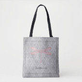Tote Bag Damas de libellule rose (Devant)