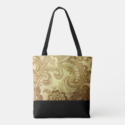 Tote Bag Damas or avec Monogramme noir (Dos)