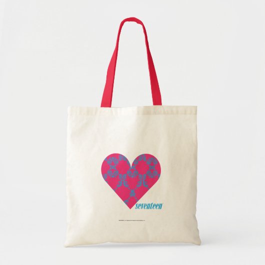 Tote Bag Damassé 4 Aqua-Magenta (Devant)