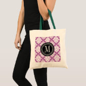 Tote Bag Damassé pourpre élégante personnalisée (Devant (produit))
