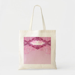 Tote Bag Damassé rose d'éclaircissement et cadeau floral