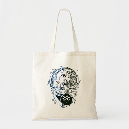 Tote Bag Dame Art déco Aquarius (Devant)