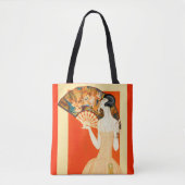 Tote Bag dame art déco avec ventilateur (Devant)