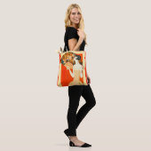 Tote Bag dame art déco avec ventilateur (Sur le modèle)