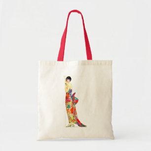 Tote Bag Dame Art déco en forme