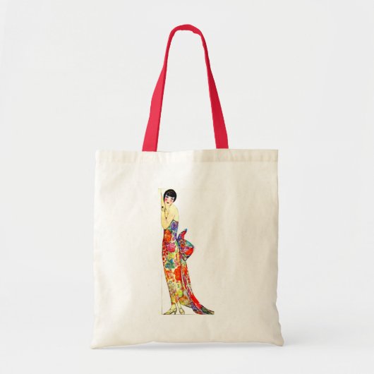 Tote Bag Dame Art déco en forme (Devant)
