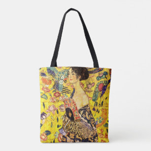 Tote Bag Dame avec ventilateur par Gustav Klimt