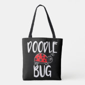 Tote Bag Dame coccinelle drôle gribouillis (Dos)