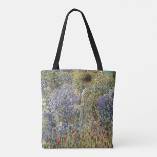 Tote Bag Dame dans un jardin par Frederick Frieseke, Beaux-