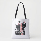 Tote Bag Dame de chat pour Kamala Harris 2024 (Devant)