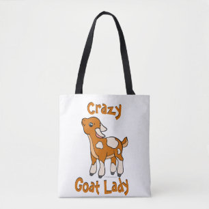 Tote Bag DAME DE CHÈVRE CRAZY par TotallyGoatally™