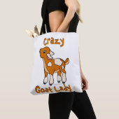 Tote Bag DAME DE CHÈVRE CRAZY | par TotallyGoatally™ (De près)