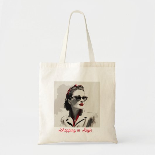 Tote Bag Dame de classe à Shades Fourre-tout (Devant)
