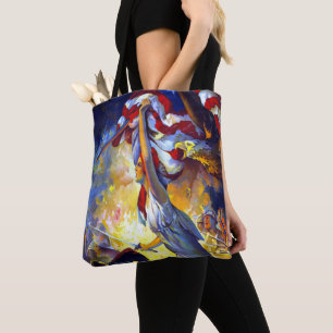 Tote Bag Dame de la Liberté patriotique vintage drapeau amé