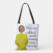 Tote Bag Dame de la mode - Afro-Américain (Dos)