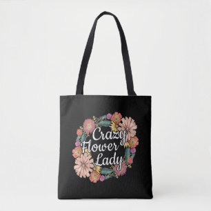 Tote Bag Dame des fleurs folles - Zinnia Gardener