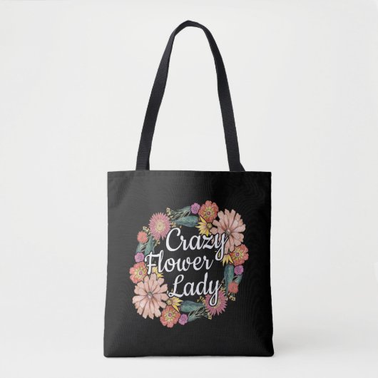 Tote Bag Dame des fleurs folles - Zinnia Gardener (Devant)