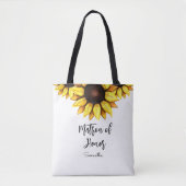 Tote Bag Dame d'honneur tournesol Mariage   (Devant)