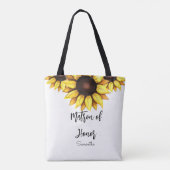 Tote Bag Dame d'honneur tournesol Mariage   (Dos)