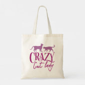 Tote Bag Dame du Crazy Cat (Dos)