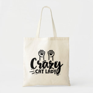 Tote Bag Dame du Crazy Cat